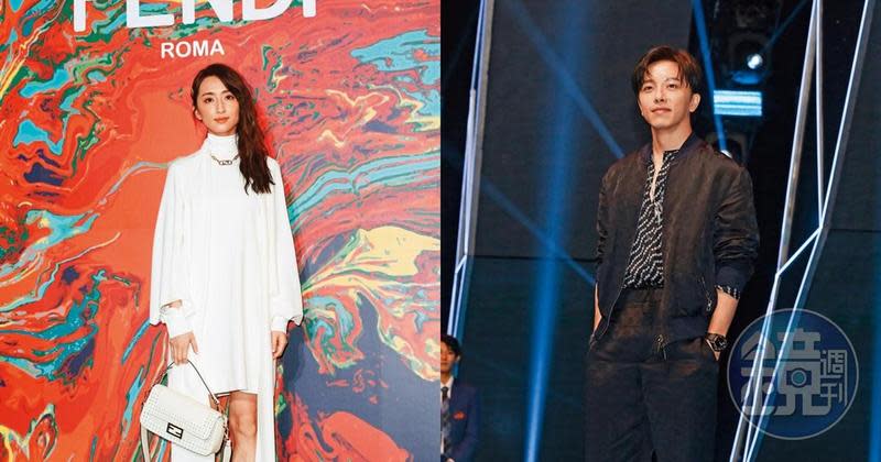 男團Energy出身的坤達（右）是男團選秀綜藝節目《原子少年Atom Boyz》的導師之一。柯佳嬿（左）氣質好，不少時尚品牌喜歡邀她站台。