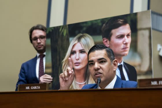 Rep. Robert Garcia speaks during a House Oversight hearing in Washington, DC, in July.<span class="copyright">Haiyun Jiang—Bloomberg via Getty Images</span>