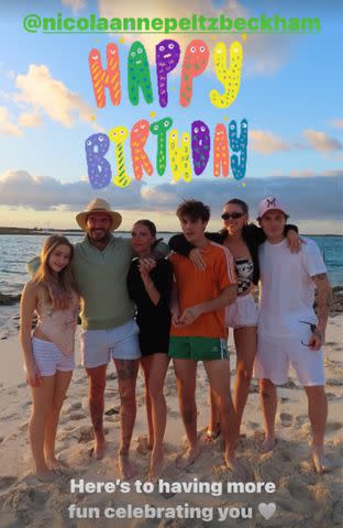 <p>David Beckham Instagram</p> David Beckham's Birthday Post for Nicola Peltz