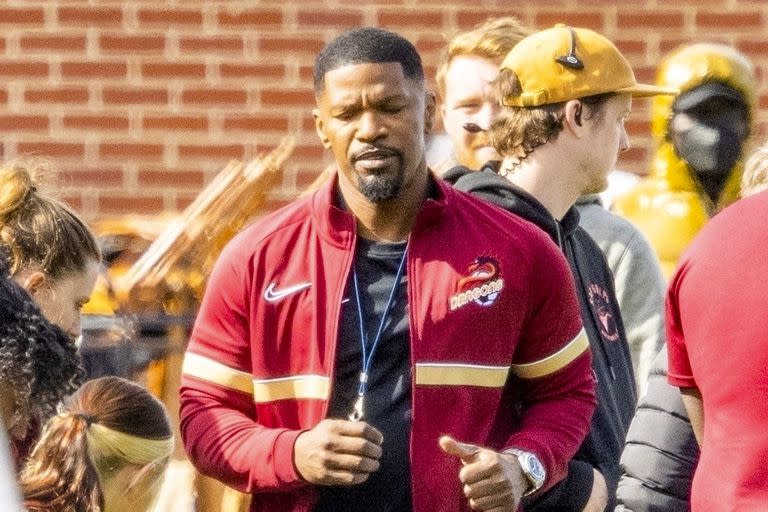 Jamie Foxx en el rodaje de Back in Action antes de ser internado de urgencia