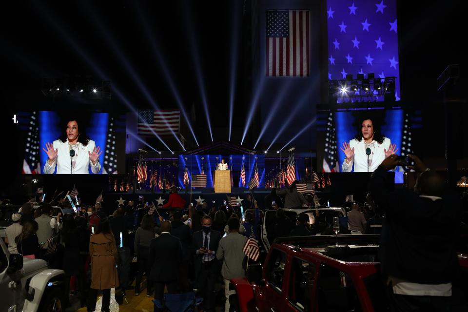 Vice President-elect Kamala Harris addresses the nation.