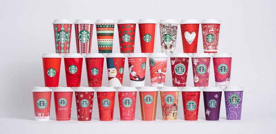 Starbucks' cups over 25 years.
