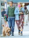 <p>Busy Philipps and husband Marc Silverstein take their pup for a walk through N.Y.C. on Sunday.</p>