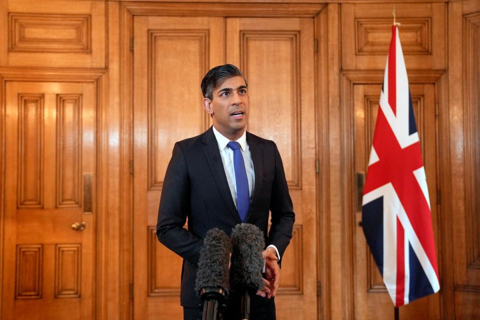 Rishi Sunak said the UK ‘will not hesitate’ to protect British interests (Yui Mok/PA Wire)