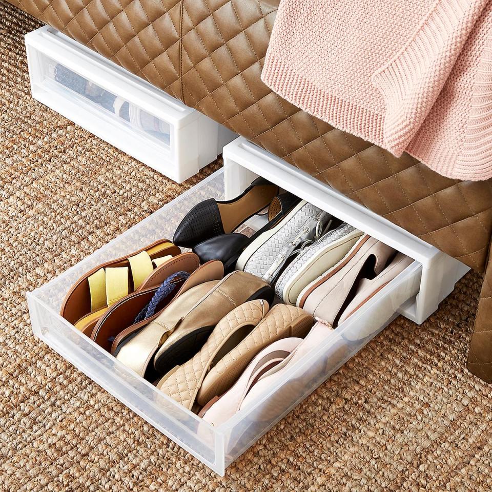 under bed shoe storage