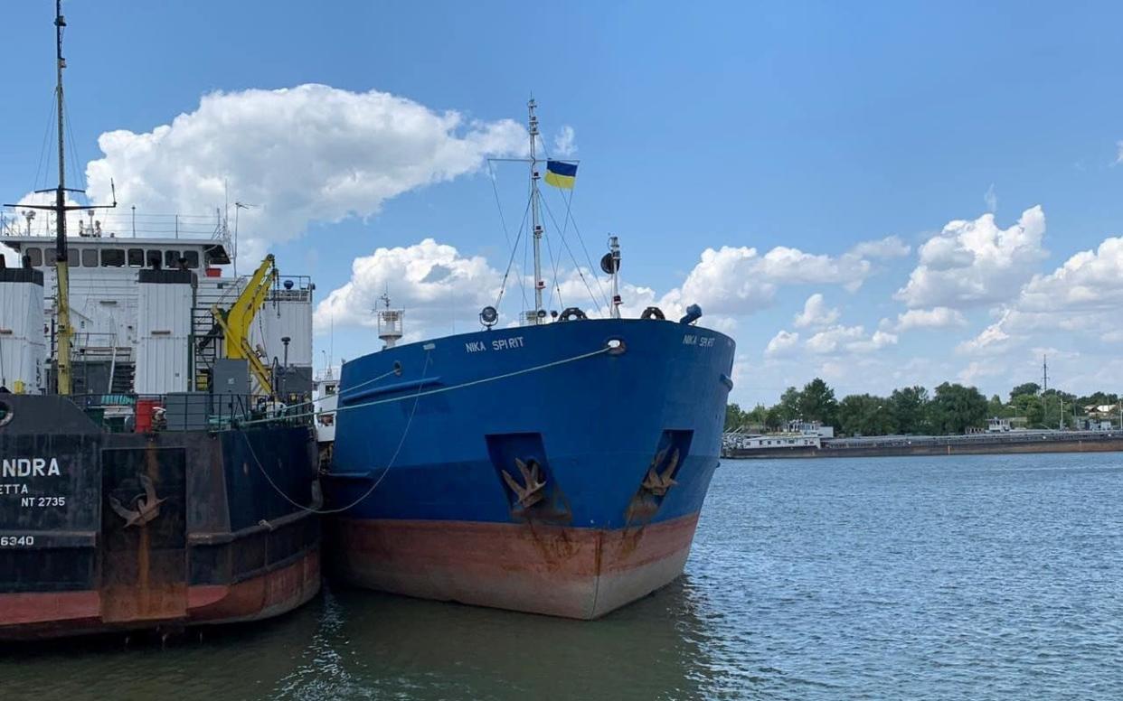 Authorities said the tanker was used in a Russian operation to block Ukrainian vessels from sailing through the Kerch Strait in November - REUTERS