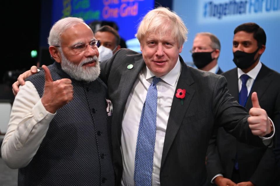 Boris Johnson will be meeting Narendra Modi (Jeff J Mitchell/PA) (PA Wire)