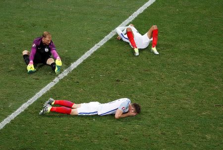 Football Soccer - England v Iceland - EURO 2016 - Round of 16 - Stade de Nice, Nice, France - 27/6/16England's Joe Hart looks dejected after the gameREUTERS/Yves Herman Livepic