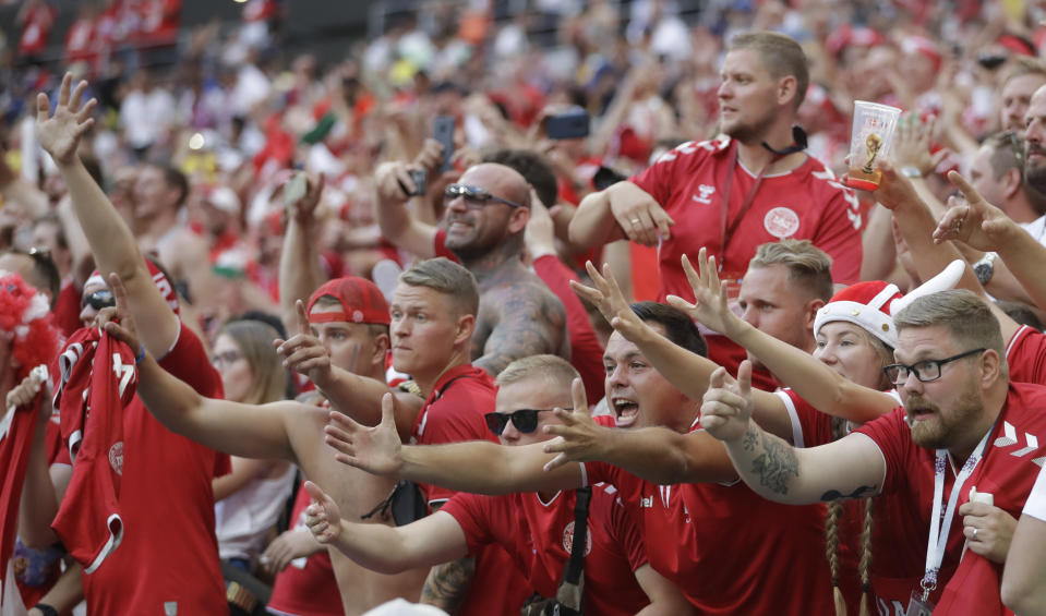 <p>Danish fans were also happy with their 0-0 draw, as the result meant Denmark finished runner-up in Group C </p>