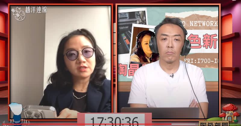 陶晶瑩在廣博節目中回應張小燕事件。（圖／翻攝自YouTube飛碟聯播網）