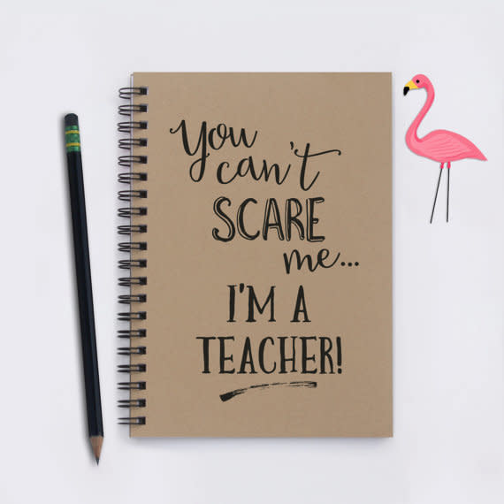 $6, <a href="https://www.etsy.com/listing/285928153/you-cant-scare-me-im-a-teacher-5-x-7?ga_order=most_relevant&amp;ga_search_type=all&amp;ga_view_type=gallery&amp;ga_search_query=you%20can%27t%20scare%20me%20I%27m%20a%20teacher&amp;ref=sr_gallery_8" target="_blank">FlamingoRoadJournals</a>