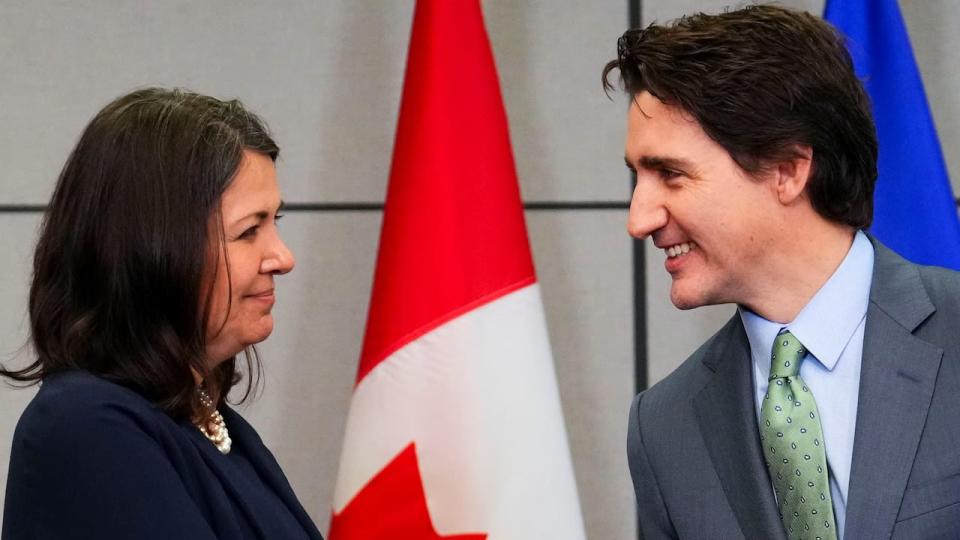 Prime Minister Justin Trudeau has written an open letter to Alberta Premier Danielle Smith criticizing her pitch to pull her province out of the Canada Pension Plan. (CBC News - image credit)