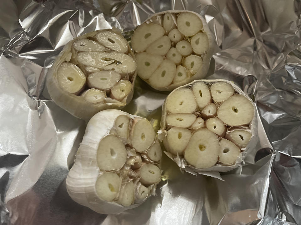 Each garlic bulb should look like this, so you can see the exposed cloves inside. (Erica Chayes Wida)