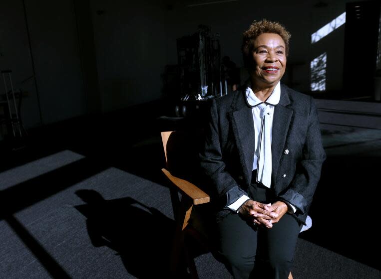 EL SEGUNDO, CA - NOVEMBER 28, 2023 - U.S. Congresswoman Barbara Lee, running for Dianne Feinstein's Senate seat, visits the Los Angeles Times in El Segundo on November 28, 2023. Lee represents California's 12th congressional district, which is based in Oakland and covers most of the northern part of Alameda County. (Genaro Molina / Los Angeles Times)