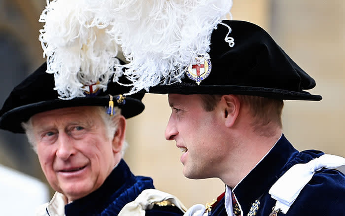 Carlos III y el príncipe Guillermo 