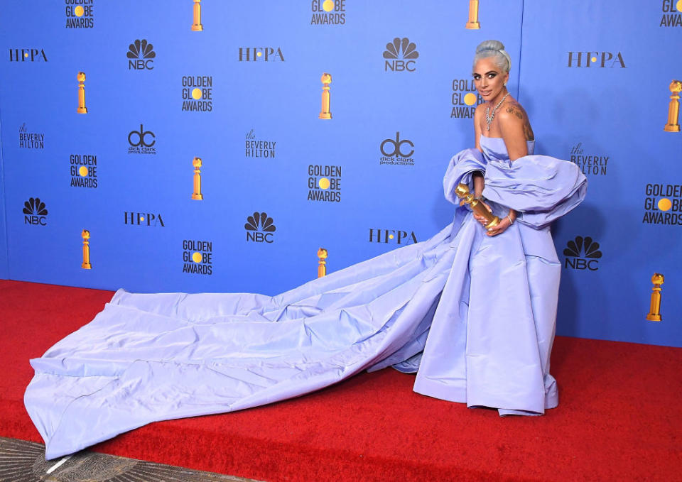 The bespoke Valentino gown is being put up for auction by a housekeeper at the Beverly Hills Hotel [Photo: Getty]