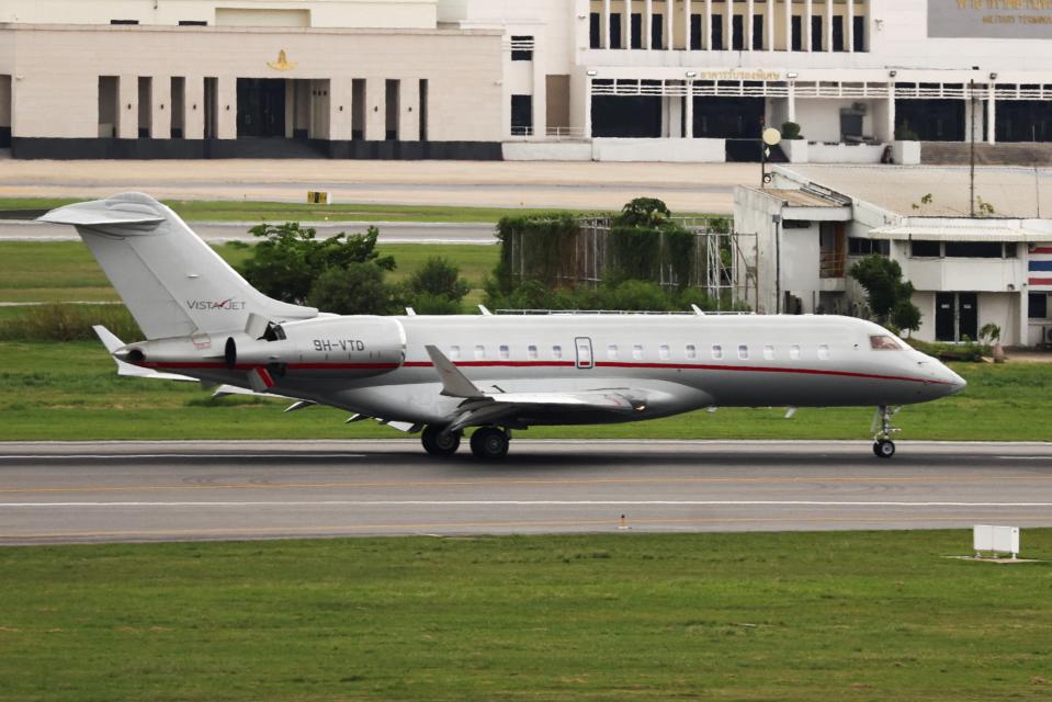 A private jet believed to be carrying Wikileaks founder Julian Assange, after he left a British prison, is pictured on the tarmac at Don Mueang International Airport in Bangkok, Thailand (REUTERS)
