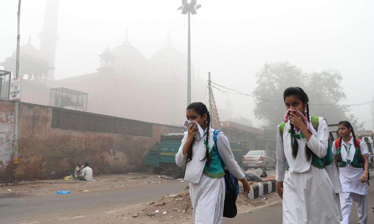 <span>Smog and pollution in New Delhi.</span><span>Photograph: AFP/Getty Images</span>