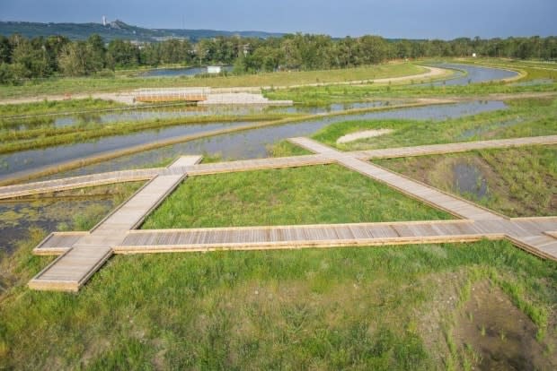 Dale Hodges Park covers the 16-hectare site of the former Klippert Concrete gravel pit in northwest Calgary.