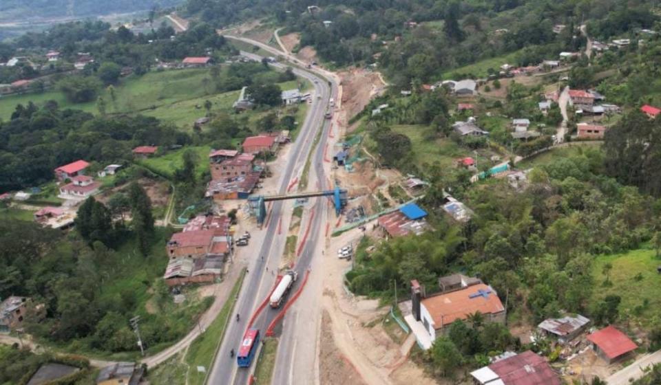 Así se ve el sector de Azafranal, a la altura de Silvania, en la vía Bogotá - Girardot