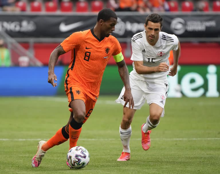 Georginio Wijnaldum tiene 89 partidos con la selección de Países Bajos