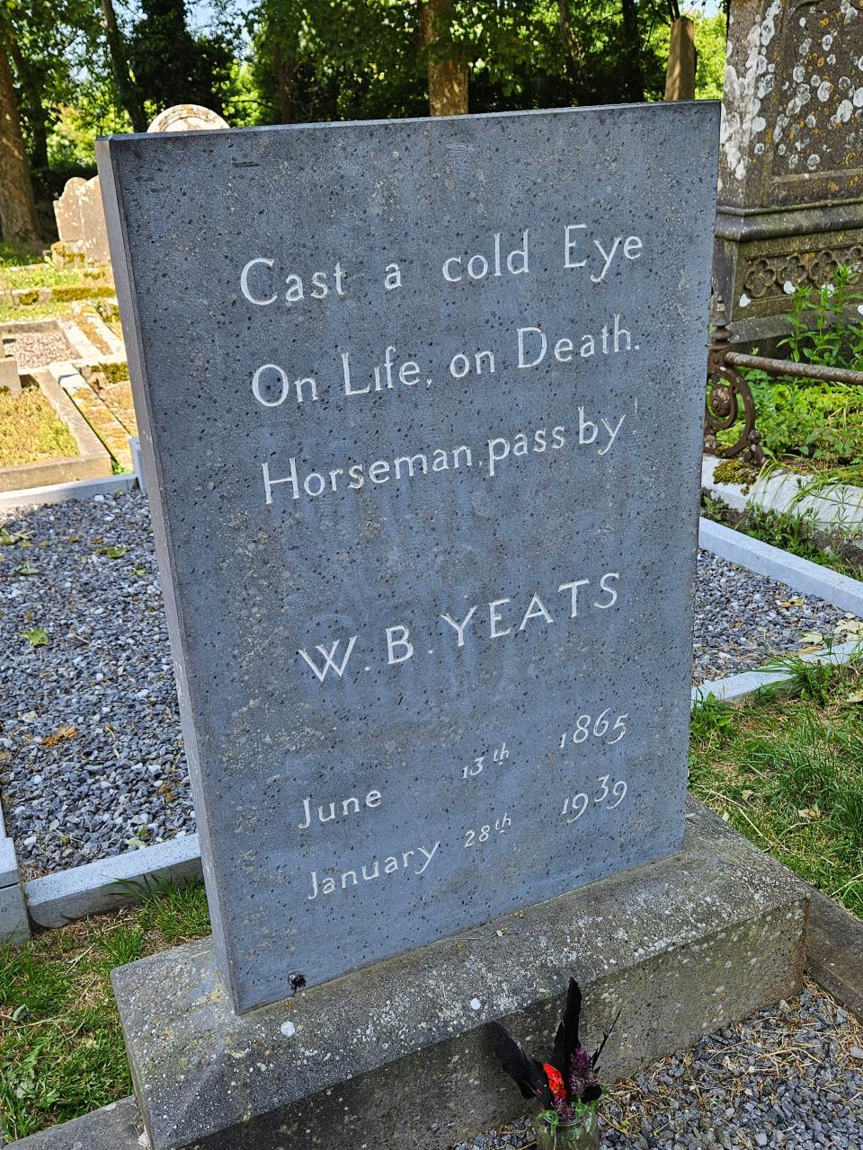 Linda and Joe Kinnan's vacation tour in England, Scotland and Ireland included a stop in Sligo and the gravesite of Irish poet William Butler Yeats.