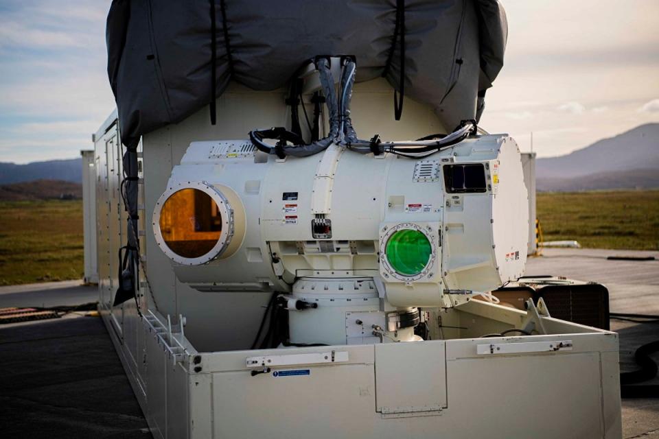 UK’s DragonFire laser directed energy weapon (LDEW) system (Ministry of Defence)