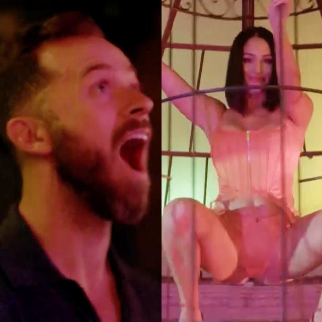 Nikku Bella Hd Sex Vedeos - Watch Nikki Bella Surprise Artem Chigvintsev With a Striptease at His  Bachelor Party