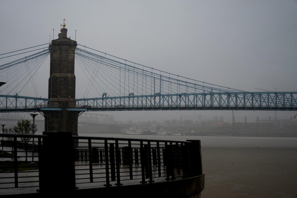 A strong line of storms blew through Southwest Ohio and Northern Kentucky resulting in severe thunderstorm warnings in Hamilton County and  a tornado warning in Clermont County Friday afternoon.