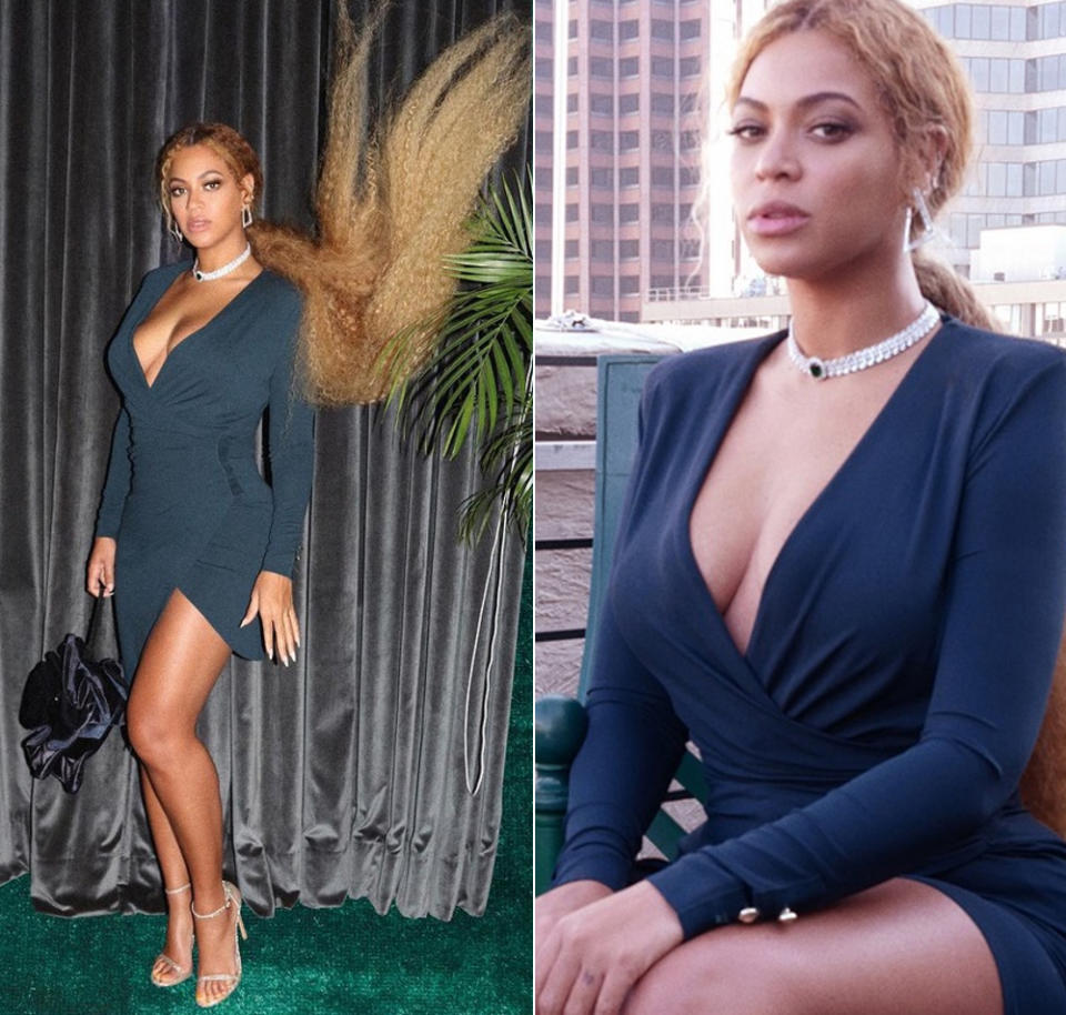 <p>Klar, dass es so seine Spuren hinterlässt, Zwillinge zur Welt zu bringen – im Fall von Beyoncé in Form von aufregenden Kurven, auf die Queen B sichtlich (und mit Recht!) stolz ist! Auf Instagram zeigte Bey im tief dekolletierten Dress von Alexandre Vautier, zarten Sandalen von Stuart Weitzman und XXL-Extensions ihren hinreißenden After-Baby-Body und … (21. November 2017, Bilder: Instagram/beyonce) </p>