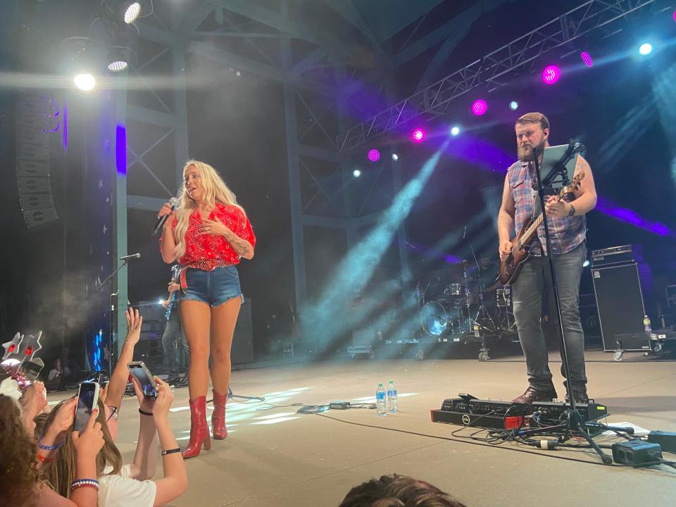 Country music artist RaeLynn performs at the Mayor's Fourth of July Celebration in Fort Smith at the Riverfront Amphitheater.