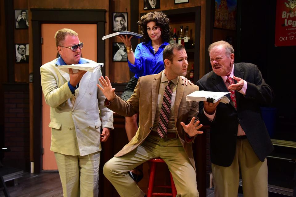 A publicity photo for the Mafia comedy "Breaking Legs" at Players Circle Theatre in south Fort Myers.