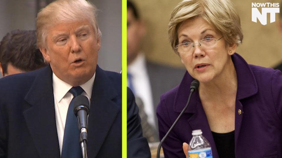 Donald Trump and Elizabeth Warren's Day-Long Feud