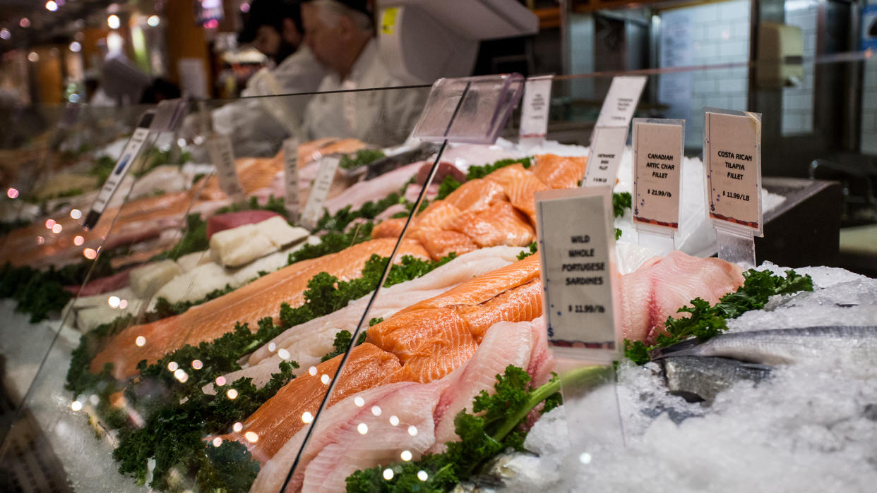 Display of fresh fish for sale at local market in Grand Central Station (Getty Images)