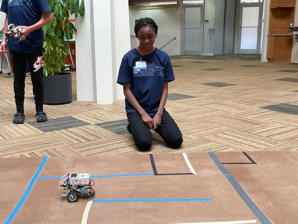 Amarius Miles, grade 9, Forest High School, learned the basics of robotics, coding and problem-solving at the IHMC Robotics Camp recently.