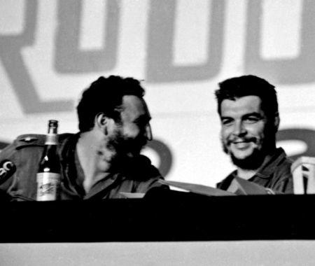 Fidel Castro and Ernesto "Che" Guevara attend the 1st National Meeting for Production in Cuba in this undated file photo. REUTERS/Prensa Latina