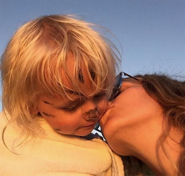 Teresa Palmer with her son. Source: Instagram