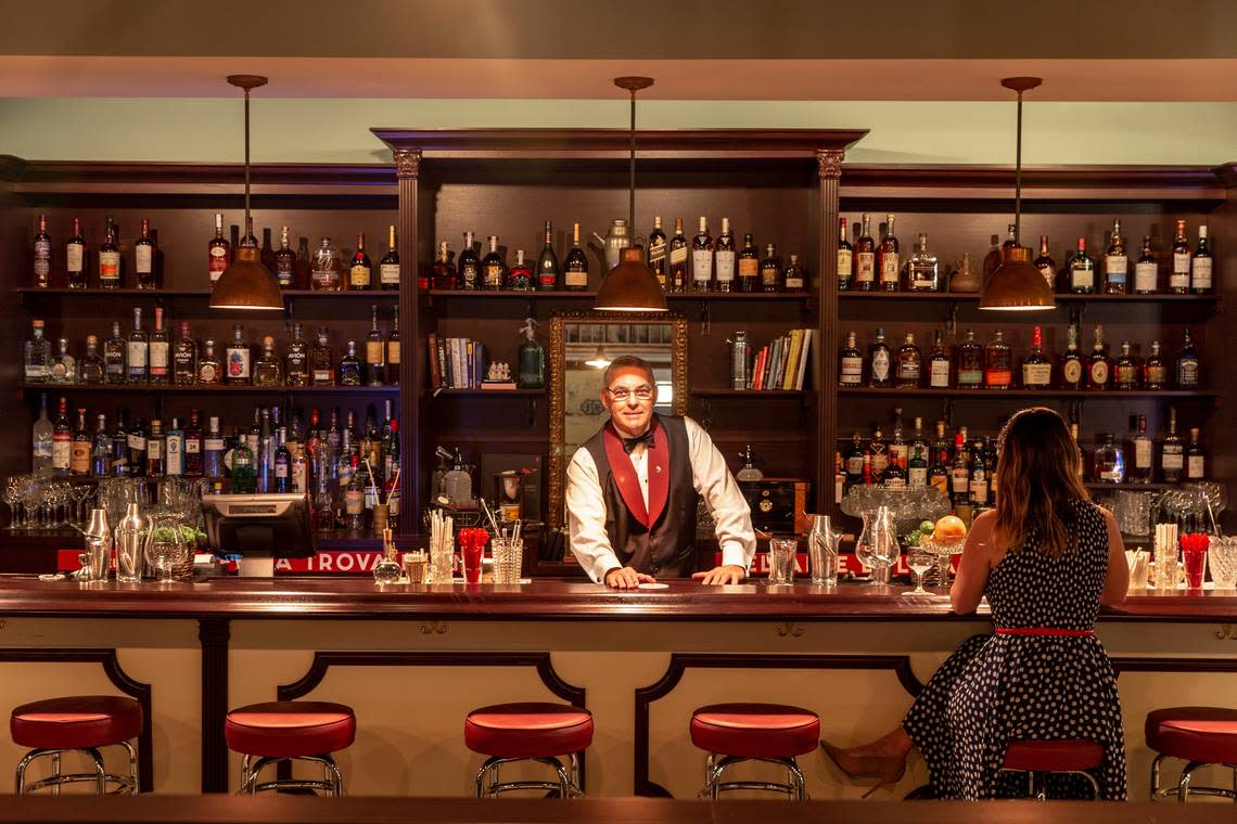 Café La Trova in Little Havana, famous for its cantinero-style bartending, was just named the best restaurant bar in the country. Adam DelGiudice