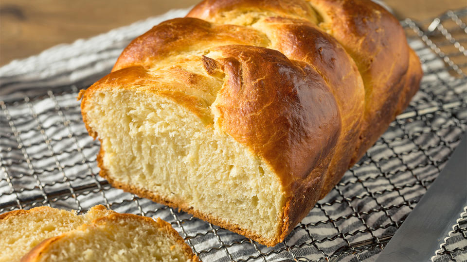 Homemade brioche as part of a recipe for milk brioche bread