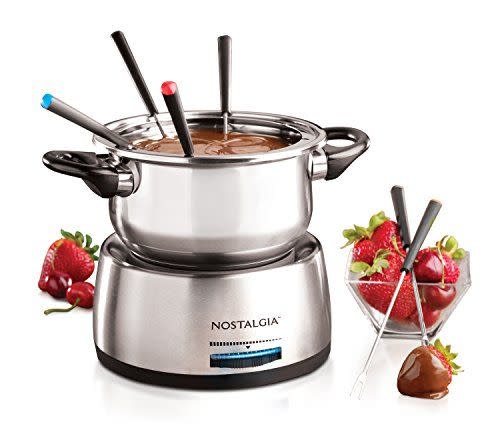 2) Nostalgia FPS200 Stainless Steel Electric Fondue Pot