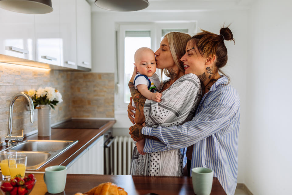 Paths to parenthood in the LGBTQ+ communities typically include adoption, surrogacy, and sperm donation — all of which can be accompanied by hefty price tags, (Photo credit: Getty Creative)