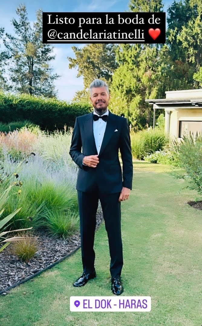 ¡Papá orgulloso! Marcelo Tinelli publicó en sus redes sociales el elegante traje con el que presenció la boda de su 