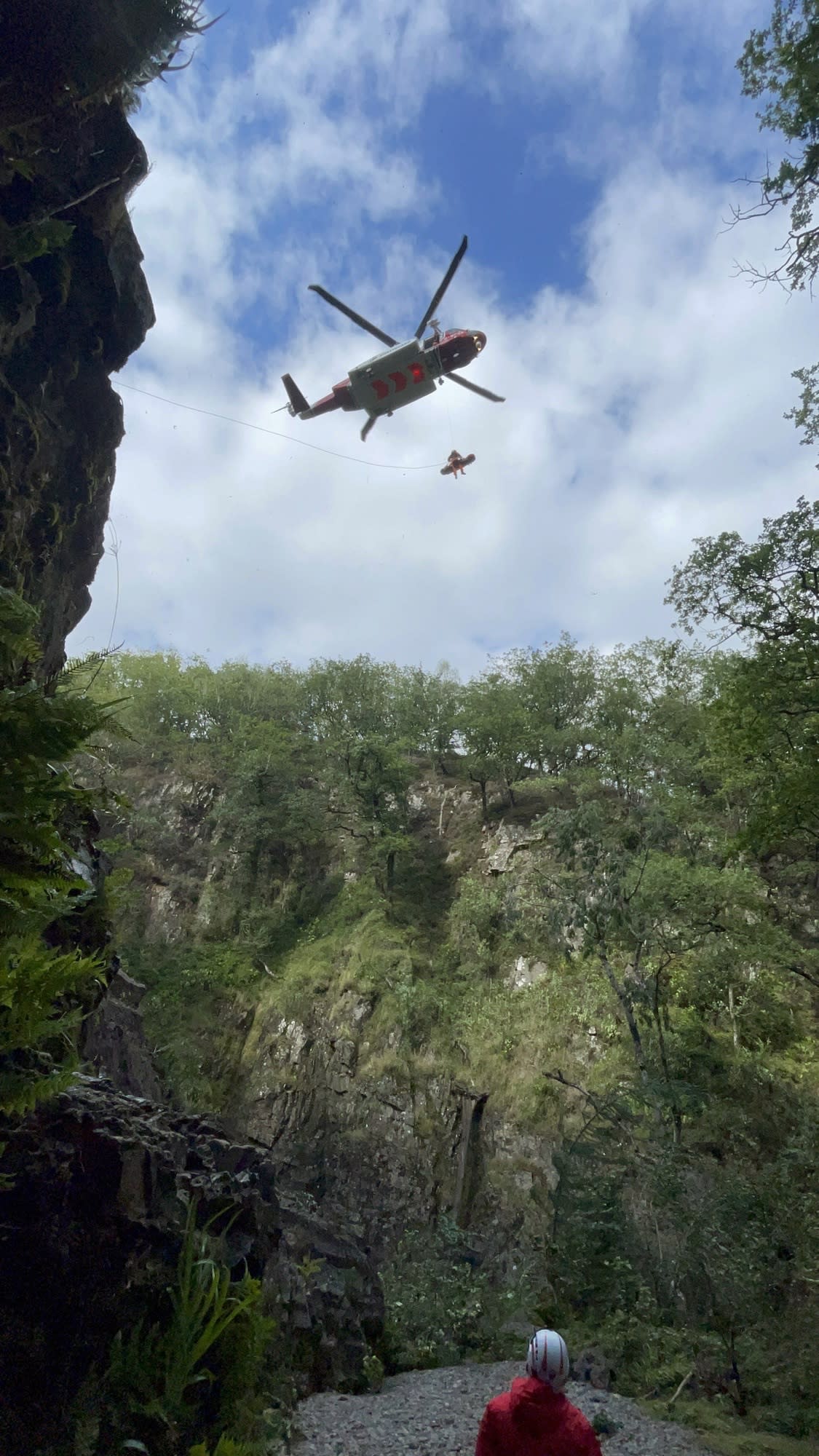 Sutton was airlifted to hospital from the ravine with serious injuries. (Reach)
