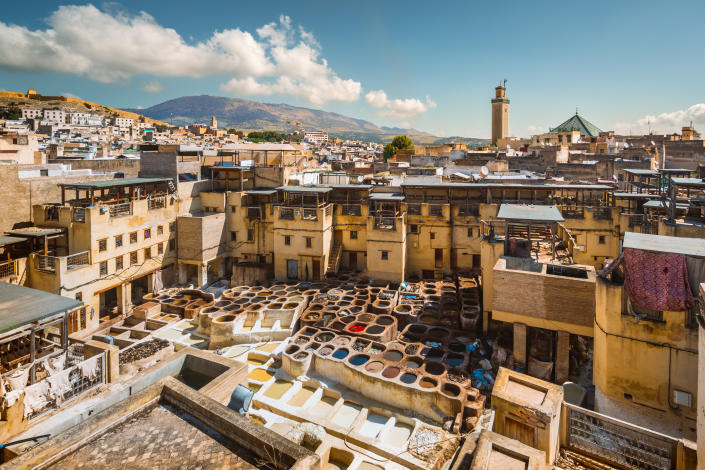 A birds eye view of Fes in Morocco.