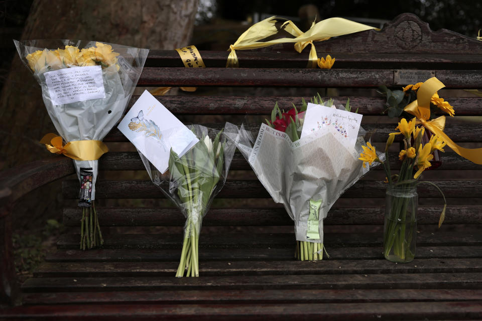 PRESTON, ENGLAND - FEBRUARY 21: Flowers and messages are left at the place where the phone of missing woman Nicola Bulley was found, next to the River Wyre in St Michael's on Wyre on February 21, 2023 in Preston, England. Nicola Bulley disappeared while walking her dog in St Michael's on Wyre in Lancashire, leading to a major search. On Sunday, Lancashire Police recovered a body from the water and on Monday 20 confirmed it was Nicola Bulley's. (Photo by Jeff J Mitchell/Getty Images)