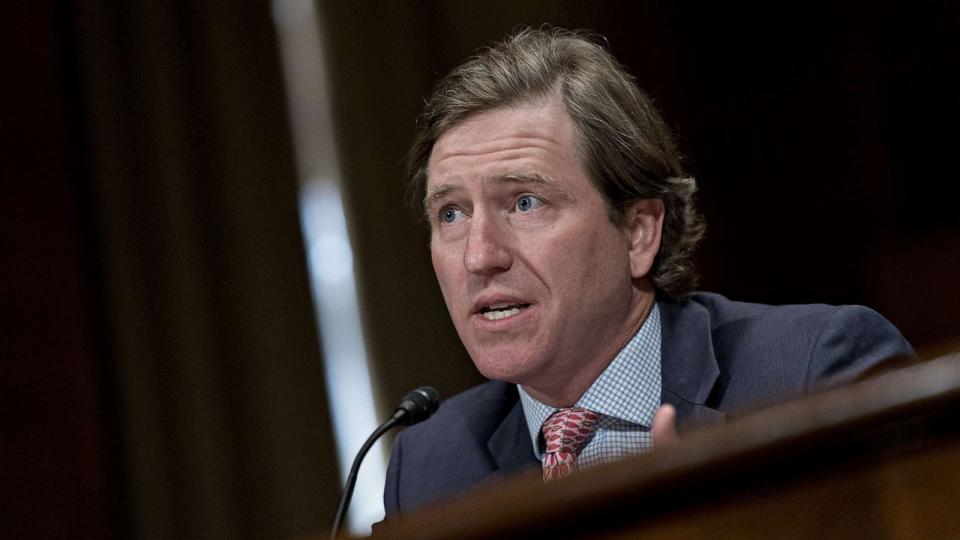 PHOTO: Christopher Krebs, director of the Cybersecurity and Infrastructure Security Agency with the Department of Homeland Security (DHS), speaks during a Senate Judiciary Committee hearing in Washington, D.C. on May 14, 2019. (Andrew Harrer/Bloomberg via Getty Images, FILE)