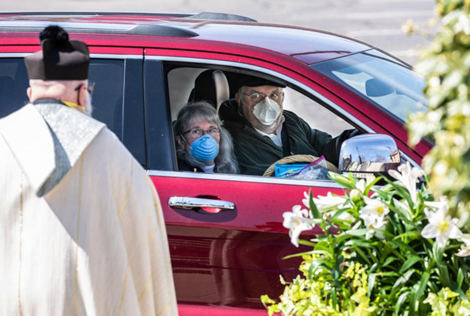 priest uses squirt gun