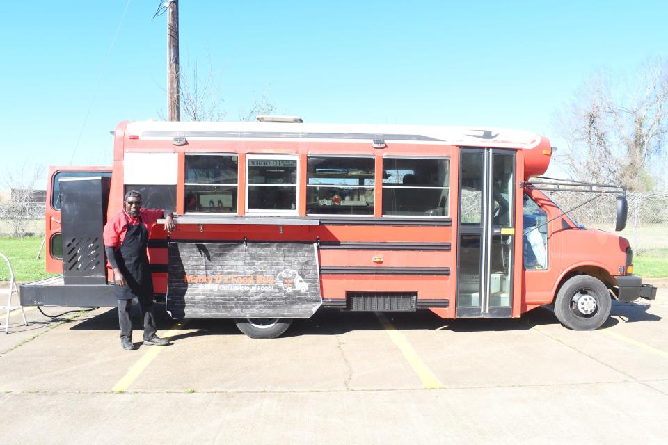 Mark Hogans grew up in Camden, N.J., right across the Delaware River from Philadelphia, Pa., home of the Philly cheesesteak. Since last October he’s been serving up a little bit of Philadelphia from a school bus he turned into a food bus, Marky D’z Food Bus.