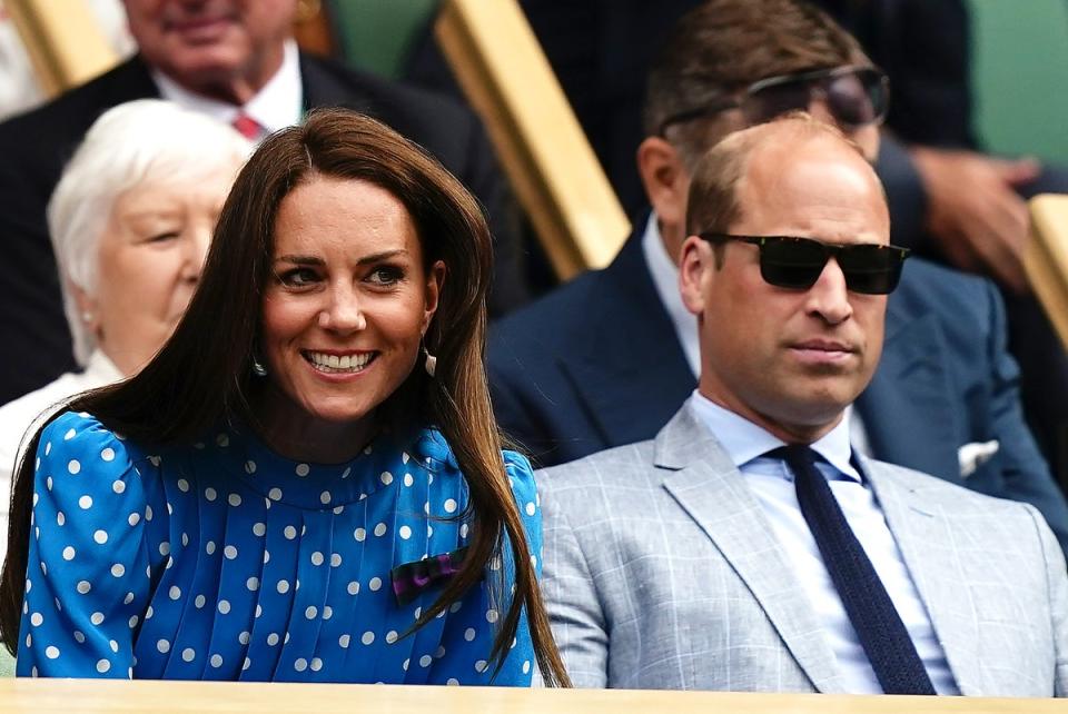 The Duchess and Duke of Cambridge watched on Centre Court (Aaron Chown/PA) (PA Wire)