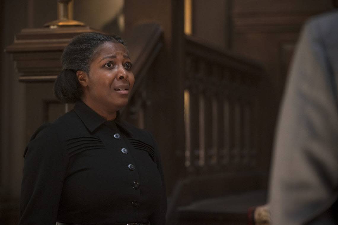 T’Shan Williams as housekeeper Nella in the Lifetime limited series “Flowers in the Attic: The Origin.”